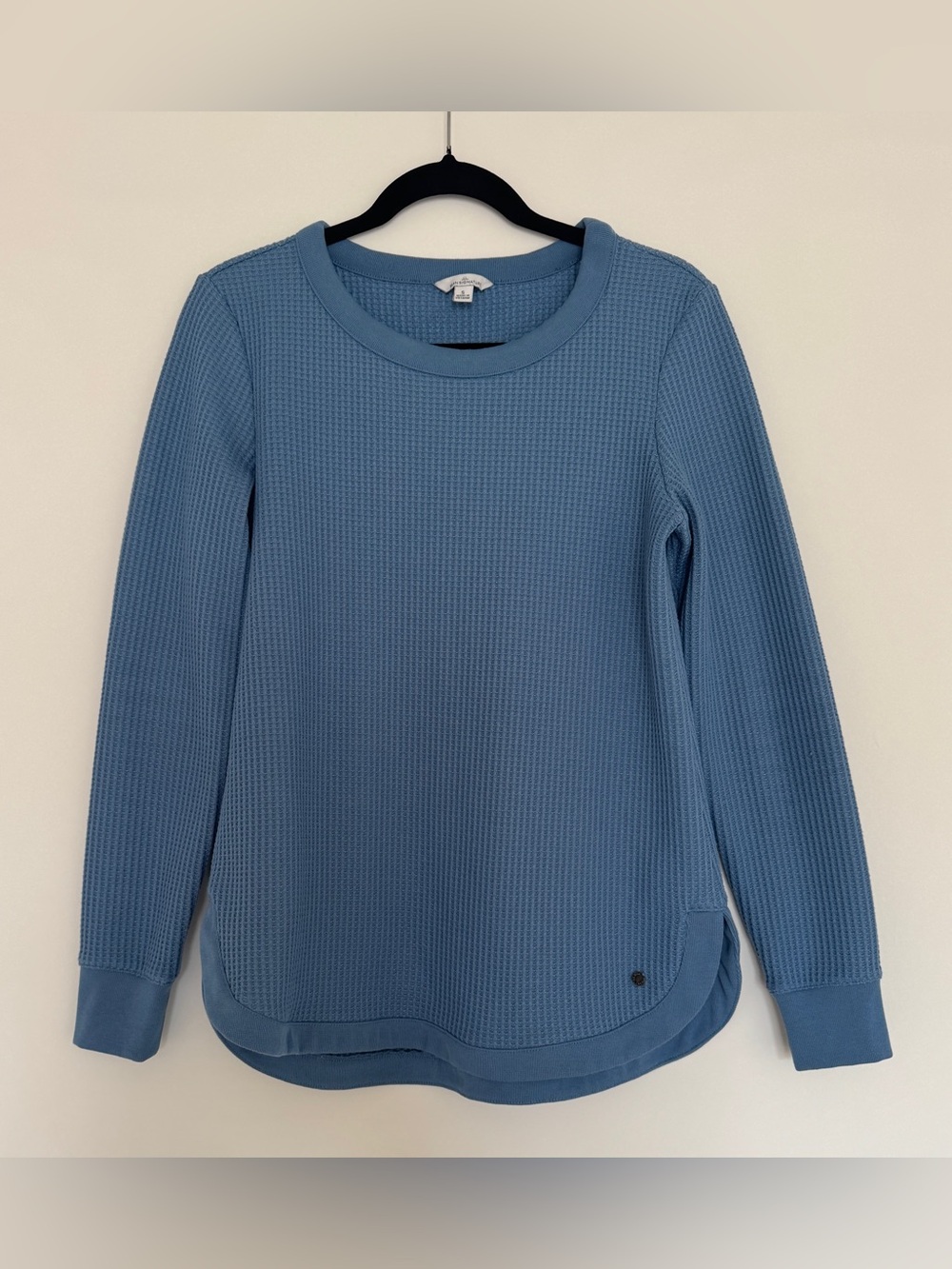 LL Bean Light Blue Waffle-Knit Sweater